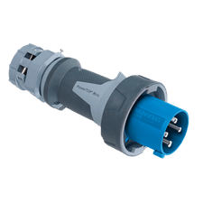 IEC 60309 60A 250V 3-phase BLUE plug, IP67