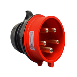 IEC 60309 PLUG 16A 220-240/380-415VAC 4P 5W IP44 SPLASHPROOF